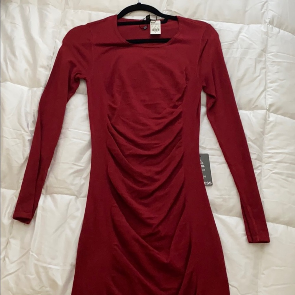 Express Ruched Sweater Dress